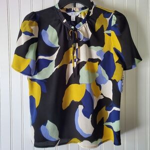 Nine West Floral Shirt Women's Sz XS